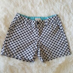 EUC  Merona Chino Shorts Size 2 Black and White Pattern